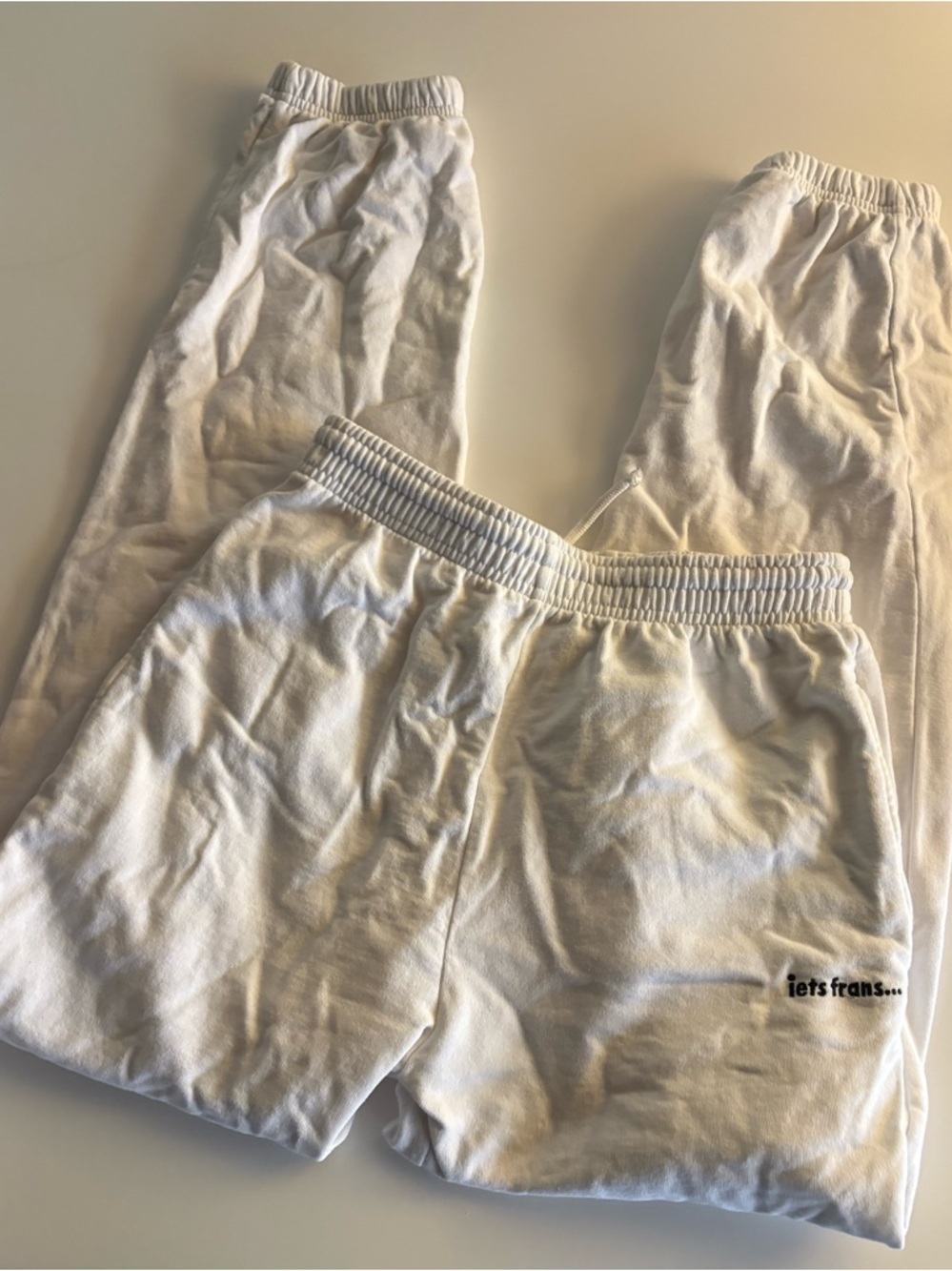 iets frans... Optic White Cuffed Joggers - Picture 2 of 3